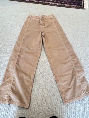 Move out Sale! Wide Leg Corduroy Pants in Light Brown